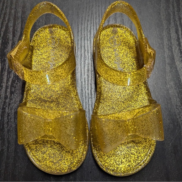 Cat & Jack Girls’ Gold Sandals - Size 9C - Picture 1 of 3